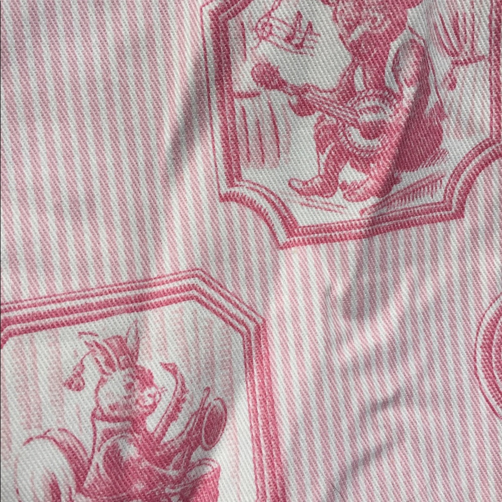 Pink Rabbit 🐇 & Monkey 🐒 Musician Home Fabric